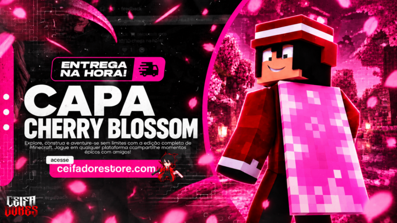 MINECRAFT FULL ACESSO + CAPA CHERRY (GARANTIA ETERNA )
