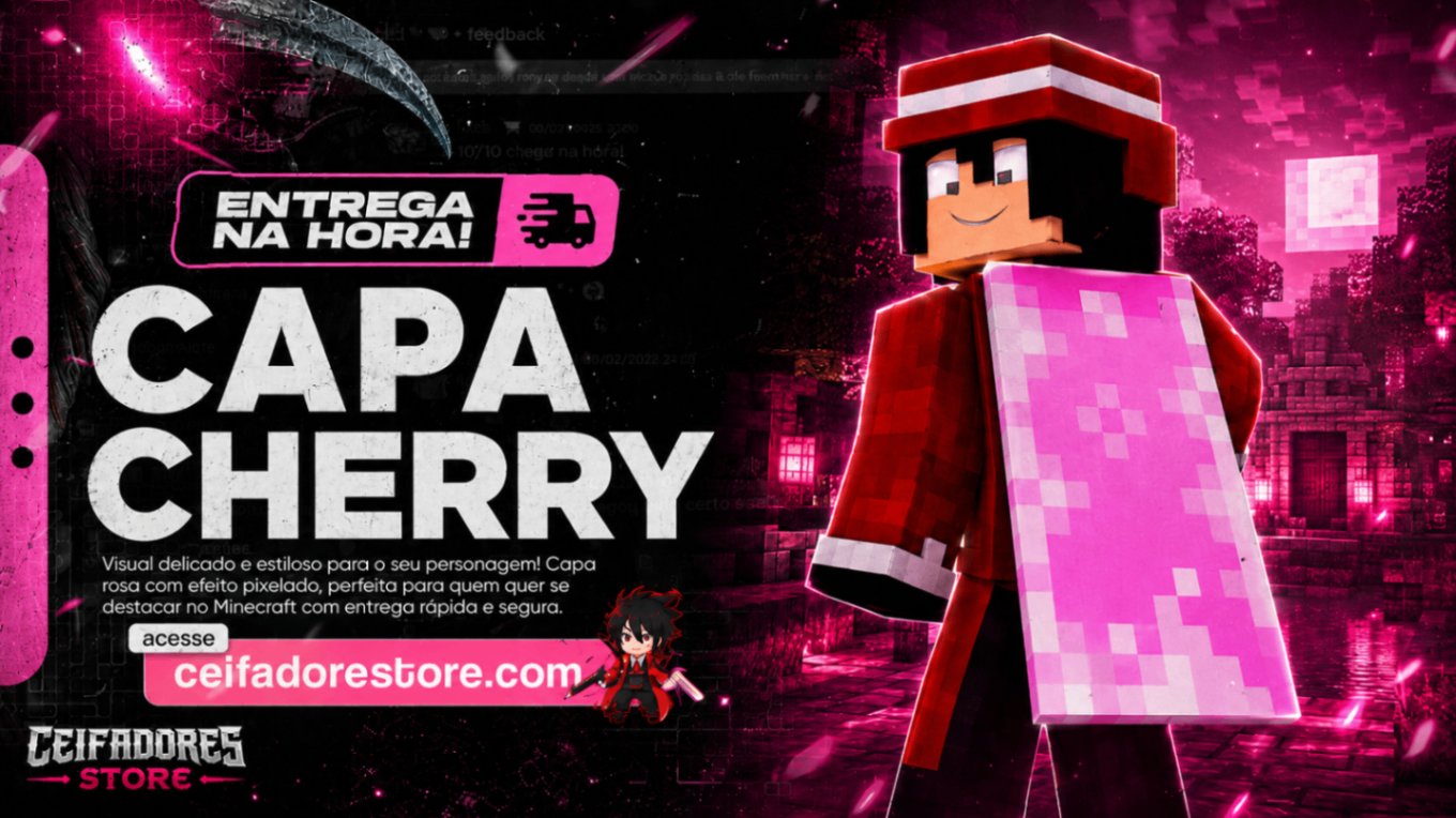MINECRAFT FULL ACESSO + CAPA CHERRY (GARANTIA ETERNA )