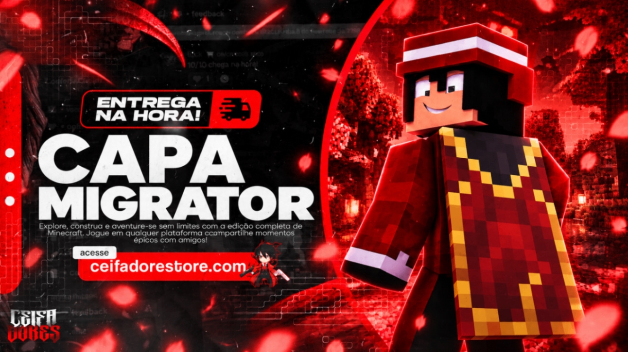MINECRAFT FULL ACESSO + CAPA MIGRAÇÃO (GARANTIA ETERNA)